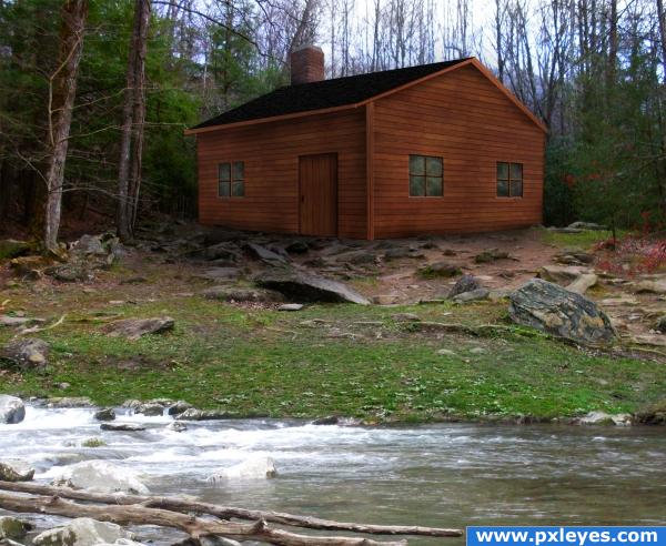 Creation of Cabin by the river: Final Result